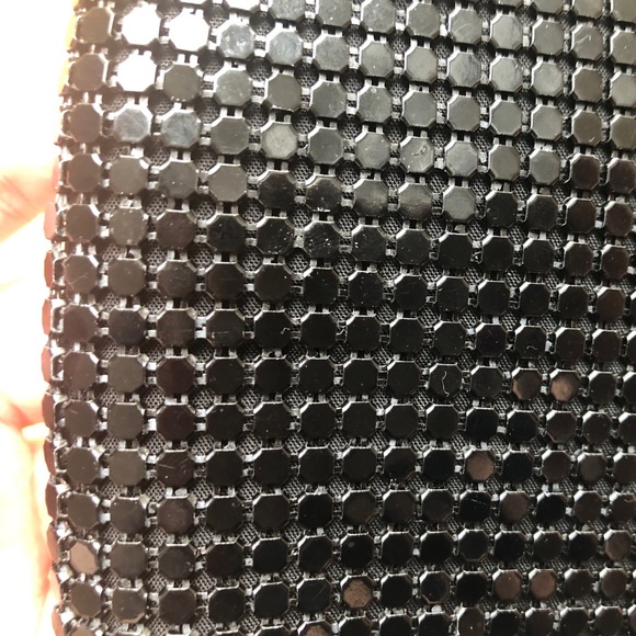 2pc lot - SEQUIN + METAL MESH evening/formal small handbag/wristlet+crossbody - Picture 6 of 15